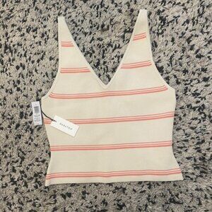 Babaton Aritzia Sculpt Knit Double V Tank Top NWT Size XL